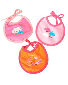 Juego de 3 Baberos Toalla con Hule