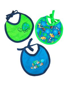 Juego de 3 Baberos Estampado Jungle FRIENDS, de