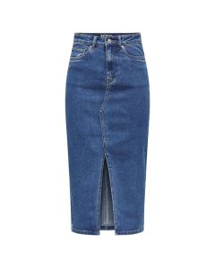 Falda Denim con Apertura Frontal