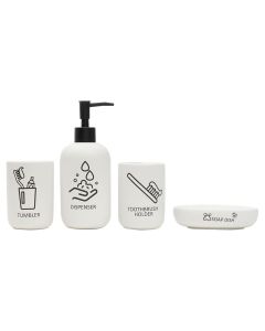 Set 4 PZ Accesorios Baño