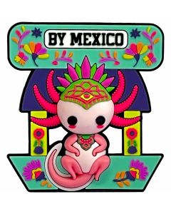 Imán 3D Ajolote Rosa YUL
