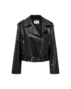 Chamarra Biker de Piel Sintética
