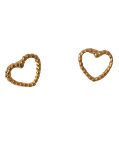Aretes Recto Corazón Mini