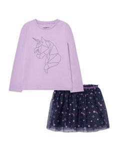 Conjunto Falda y Blusa Manga Larga