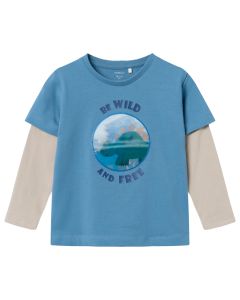 Playera Manga Larga con Estampado
