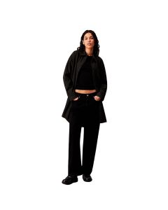 Vestido Soft Crepe Pinstripe Shirt Dress