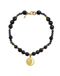 Pulsera Luna con Ágata Dorado
