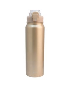 Termo Acero 1L 2 Formas de Beber Dorado