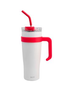 Termo con Popote de Silicon Brillante 1.2 LT