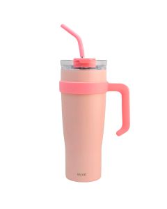 Termo con Popote de Silicon Brillante 1.2 LT