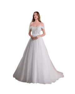 Vestido de Novia Corte Princesa Tul y Encaje