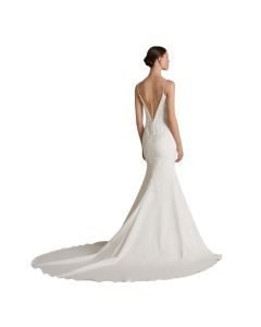 Vestido de Novia Corte Sirena Encaje y Pedrería