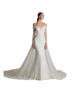 Vestido de Novia Corte Sirena Encaje y Pedrería