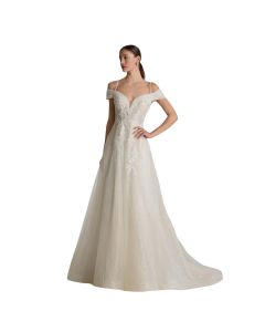 Vestido de Novia Corte a Encaje y Pedrería