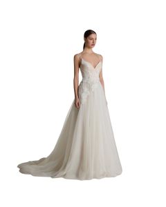 Vestido de Novia Corte a Encaje y Pedrería