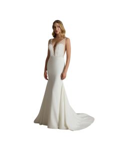 Vestido de Novia Corte Sirena Encaje y Pedrería