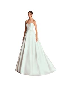 Vestido de Novia Corte Princesa Mikado y Pedrería