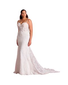 Vestido Novia Corte Sirena TUL,PEDRERÍA y Encaje