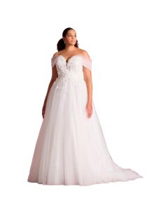 Vestido de Novia Corte a TUL,ENCAJE y Pedrería