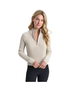 Blusa Half Zip Mock Neck Raglan Sleeve Sweater