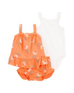 Conjunto con SHORT, Blusa y Pañalero