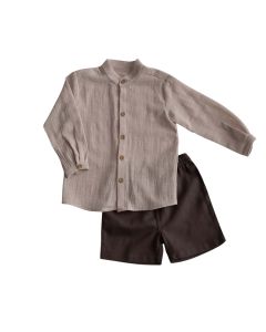 Conjunto Short y Camisa ML con Ajustador
