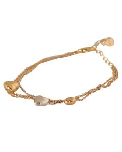 Pulsera Corazones Delgada 3O