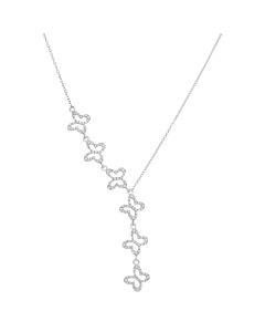Collar Lariat Mariposas con Circonia