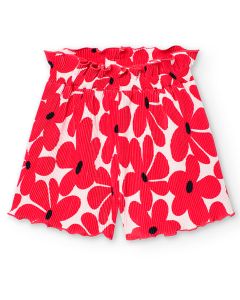 Bermuda Tableada Estampado Flores