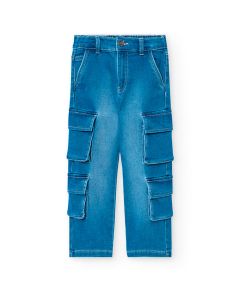 Pantalón Mezclilla Tipo Cargo