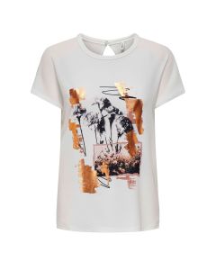 Playera Corte Regular con Estampado Cuello Redondo