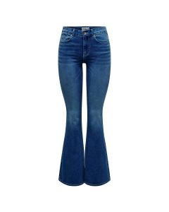 Jeans Corte Acampanado y Cintura Media