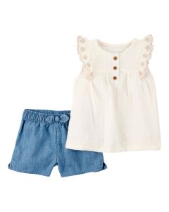Conjunto con SHORT, Pañalero y Blusa