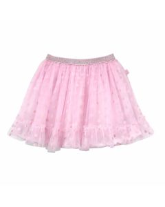 Falda de Mesh Dot con Aplique