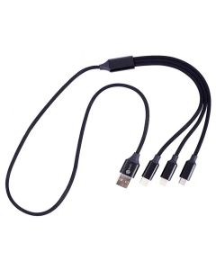 Cable Cargador 3 en 1 USB a Micro USB, Tipo C y