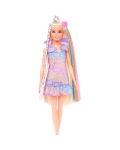 Barbie Cabello Largo Cambio de Look - Morado
