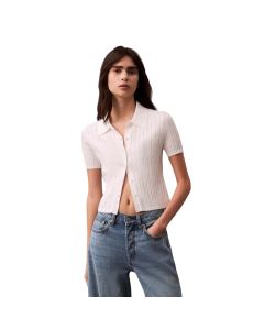 Blusa a- Silky Cropped Baby Polo Shirt