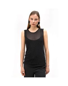 Blusa Top de Tul con Strass