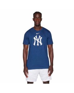 Playera Yankees Azul Hombre MLB con Logo Grande