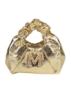 Bolso Fiesta Maite Metalizado Asa Fruncida Cadena