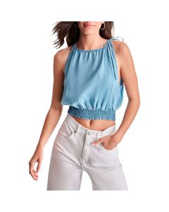 Blusa Top Dama DKNY Smocked Wait Cropped Tank W / 