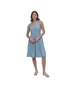 Vestido Dama DKNY S / L Zip Front Tencel Dress
