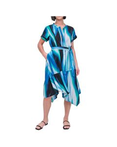 Vestido Dama DKNY S / S Printd Linen Wrap Dress