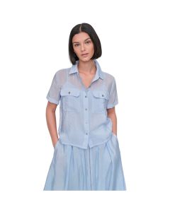 Blusa Dama DKNY S / S Tech Poplin Camp Shirt