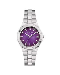 Reloj Dama 3 MANEC.CARAT.MORADA Cristal Zafiro