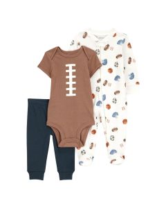 Set de Mameluco con Pañalero y Pantalón