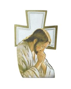Cruz Silueta Jesús Orando