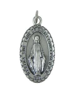 Medalla Virgen Milagrosa Plateada