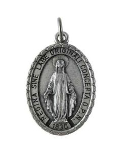 Medalla Oval Virgen Milagrosa + Logo PLAT.