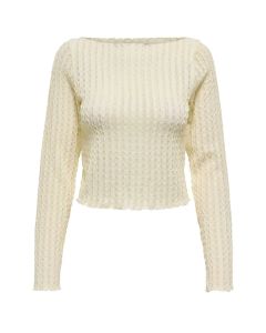 Blusa con Cuello Redondo y Manga Larga